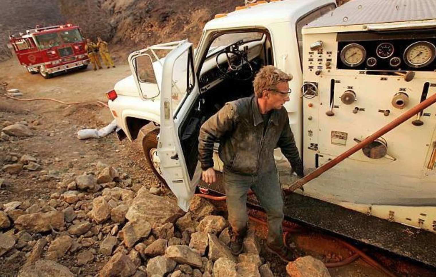 Matt Haines during the Corral Fire